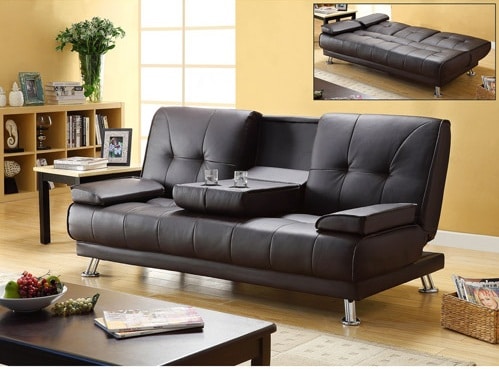 Best Choice Products PU Leather Convertible Futon Sofa Bed