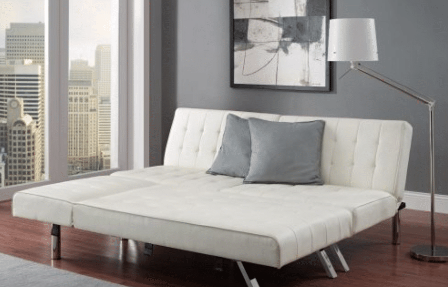 Modern Sofa Bed Sleeper Faux Leather Convertible Sofa