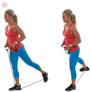 Resistance Band Alternating Glute Squeezes Exercise Cellulite Workout