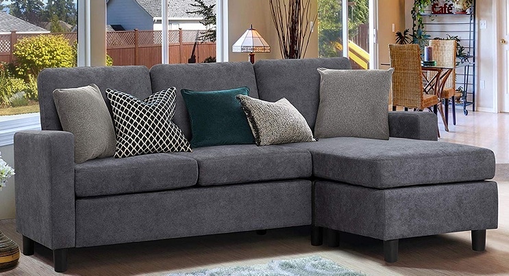 Walsunny Convertible Sectional Sofa Couch