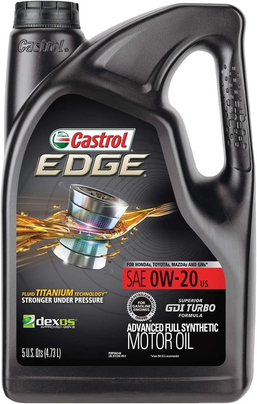 Castrol 03124 EDGE 0W-20 Advanced Full Synthetic Motor Oil