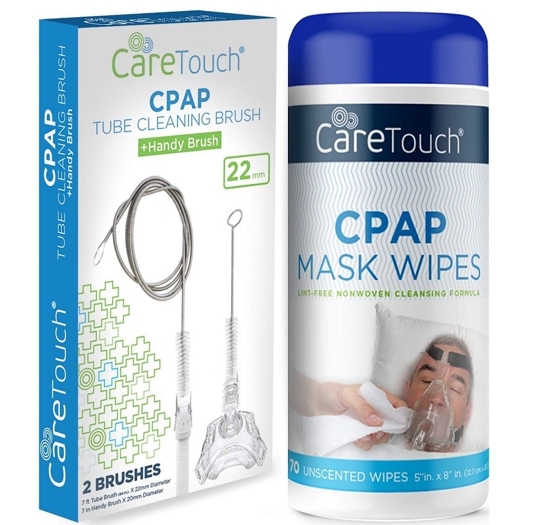 Care Touch CPAP Mask Wipes Plus CPAP Tube Cleaning Brush