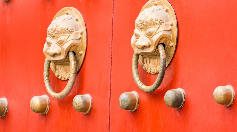 Custom Chinese Red Door