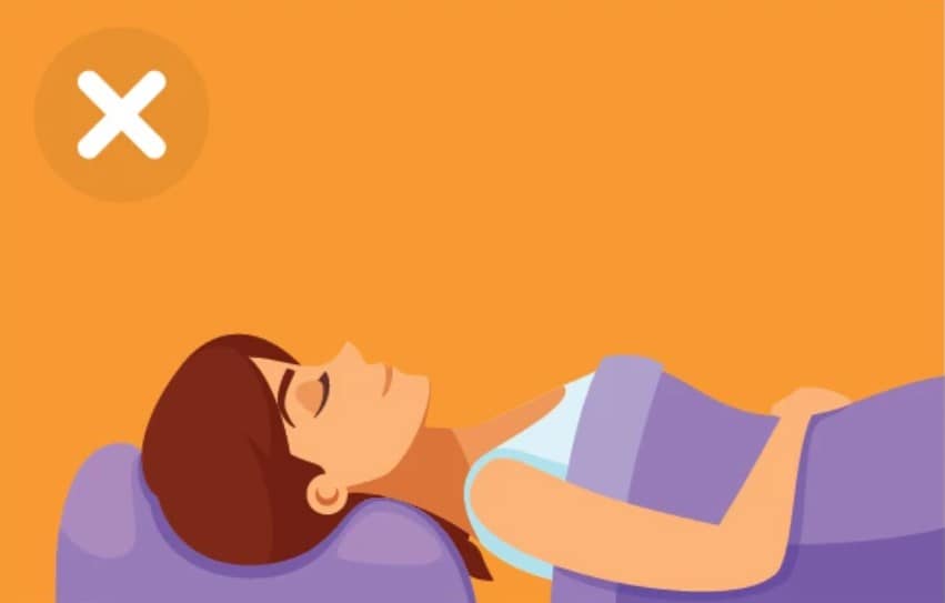Avoid Back side sleep