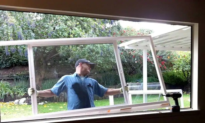Installing vinyl window