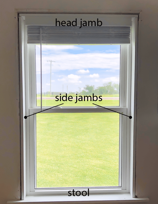 window frame jamb
