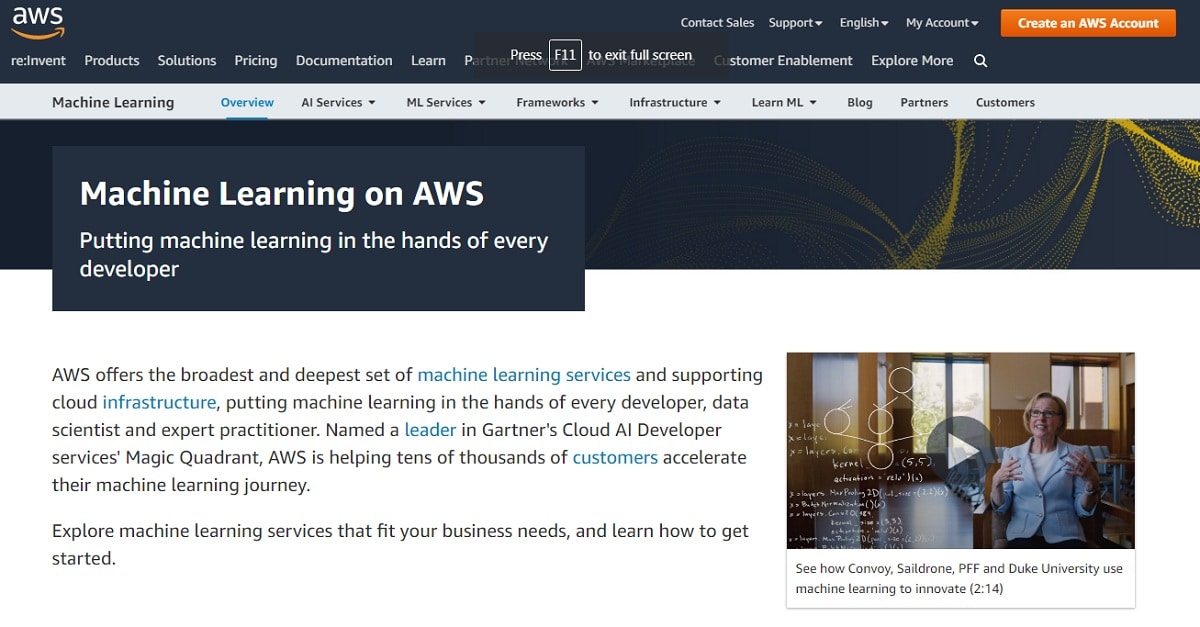 Amazon Web Services Home Page