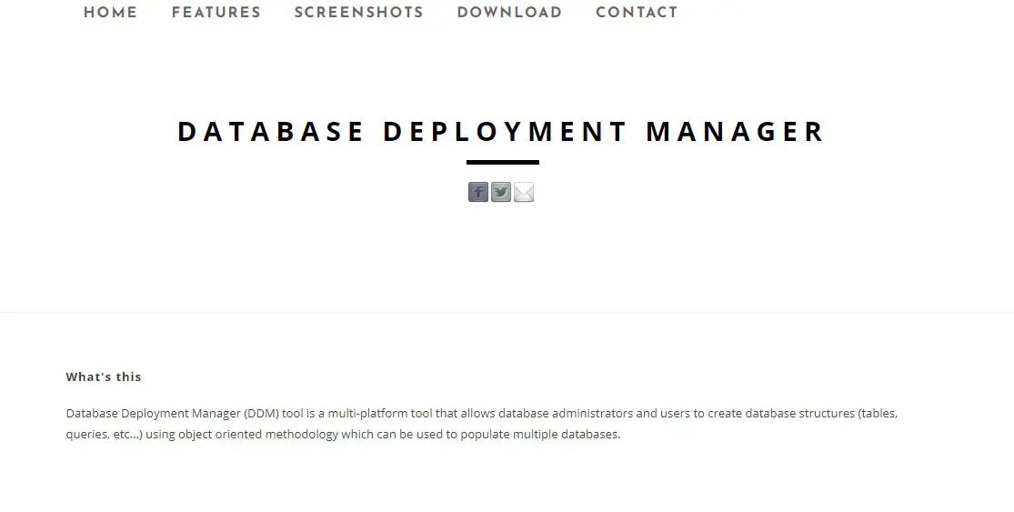 Database Deployment Manager