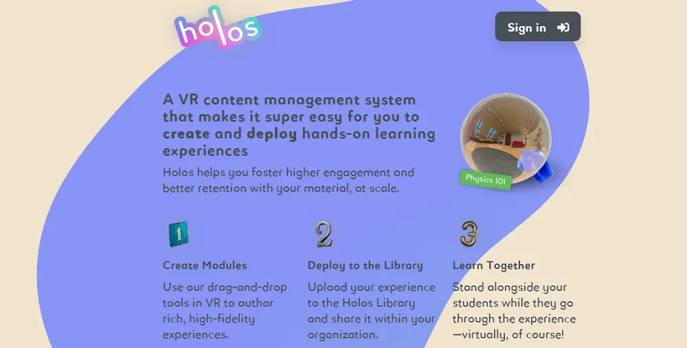 HOLOS - learning experiences
