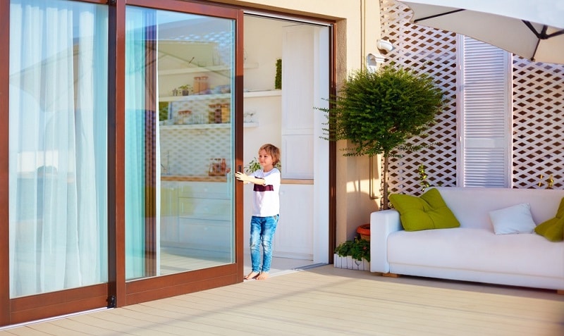 sliding glass doors allows Natural Light
