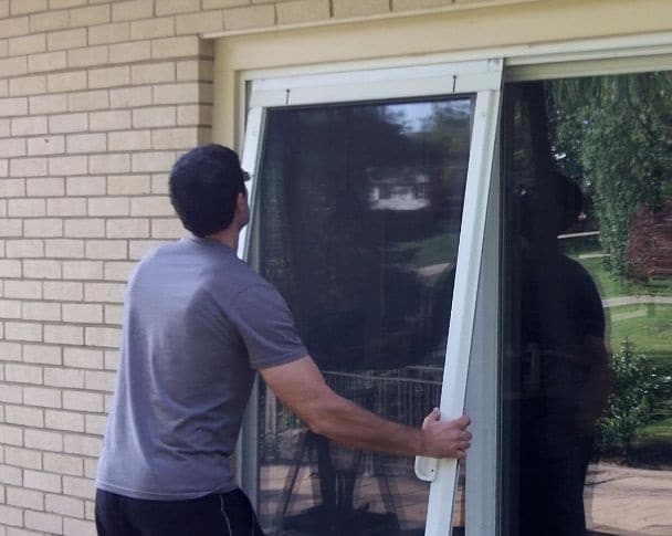 sliding screen doors remove