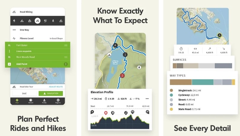Komoot - for planning routes