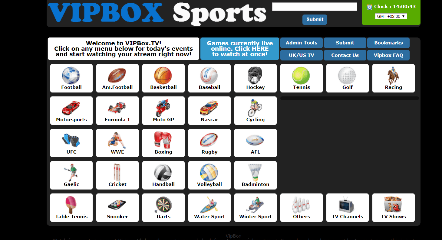 vipboxtv online tv to watch all sports streams online
