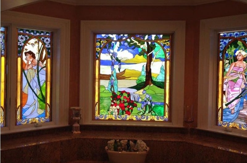 Custom-made stained-glass windows