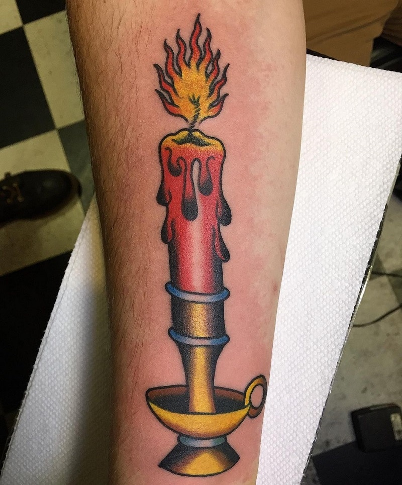The candle tattoo
