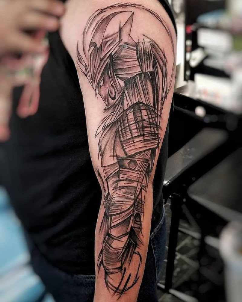 Abstract samurai tatto