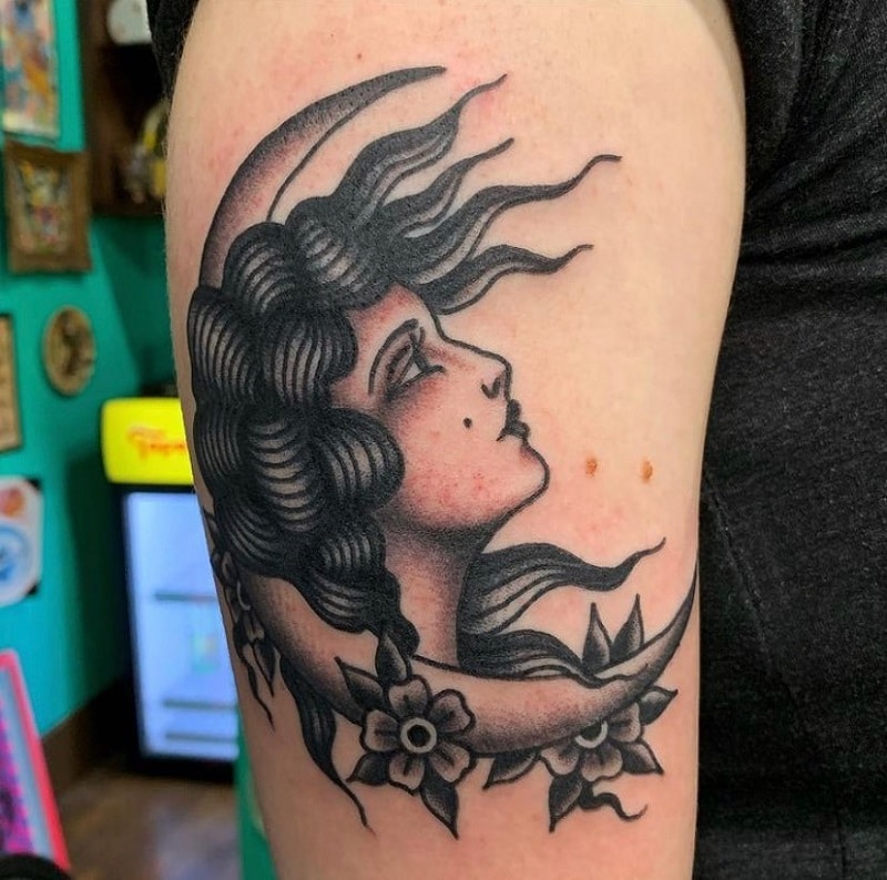 Moon Goddess Tattoo
