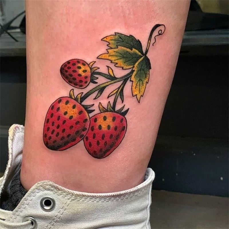 Strawberry tattoo