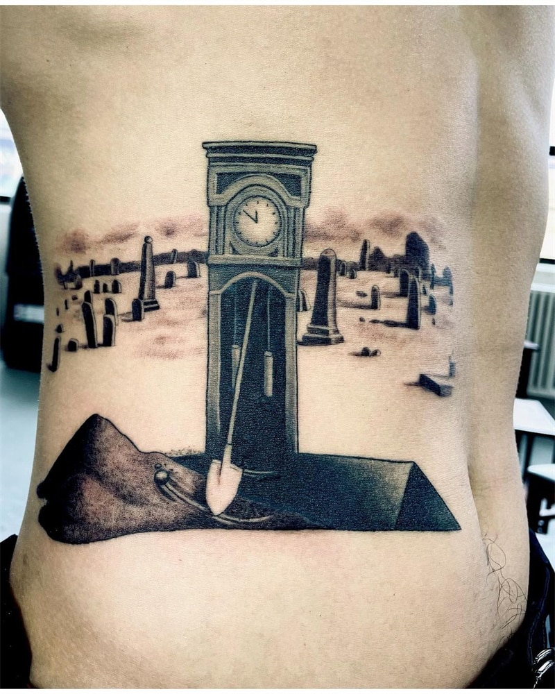 The clock tower tattoo