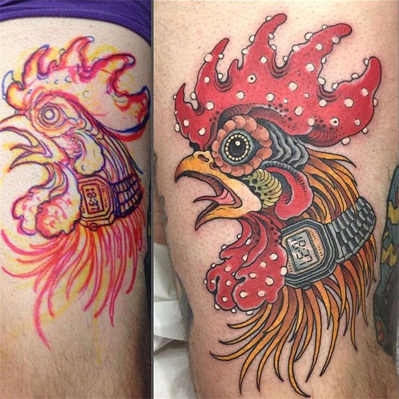 The rooster tattoo
