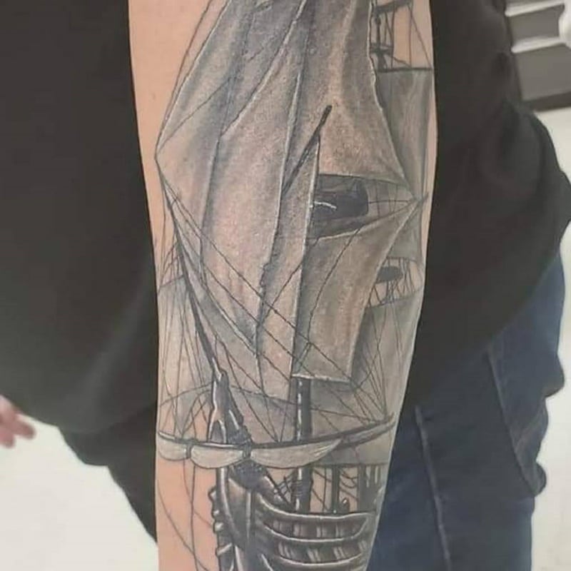 The sailboat tattoo