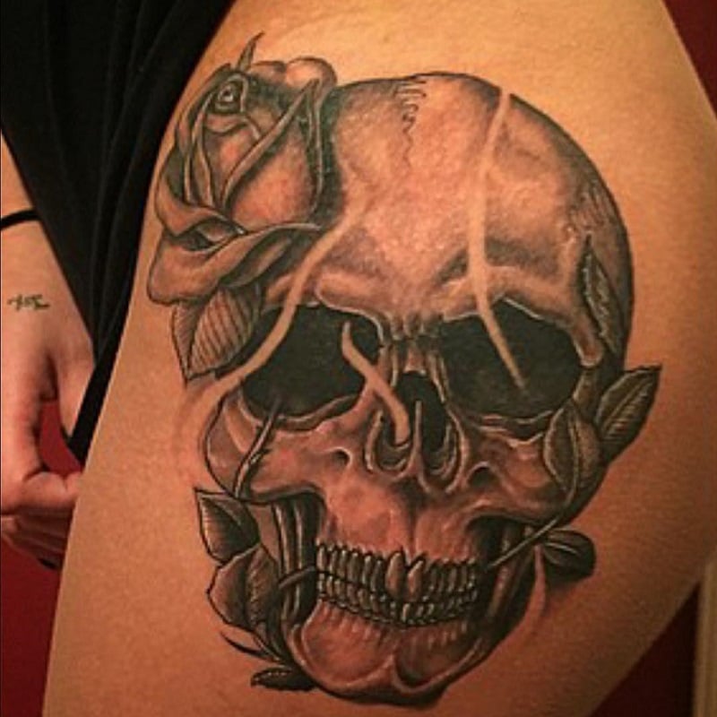 The skeleton tattoo