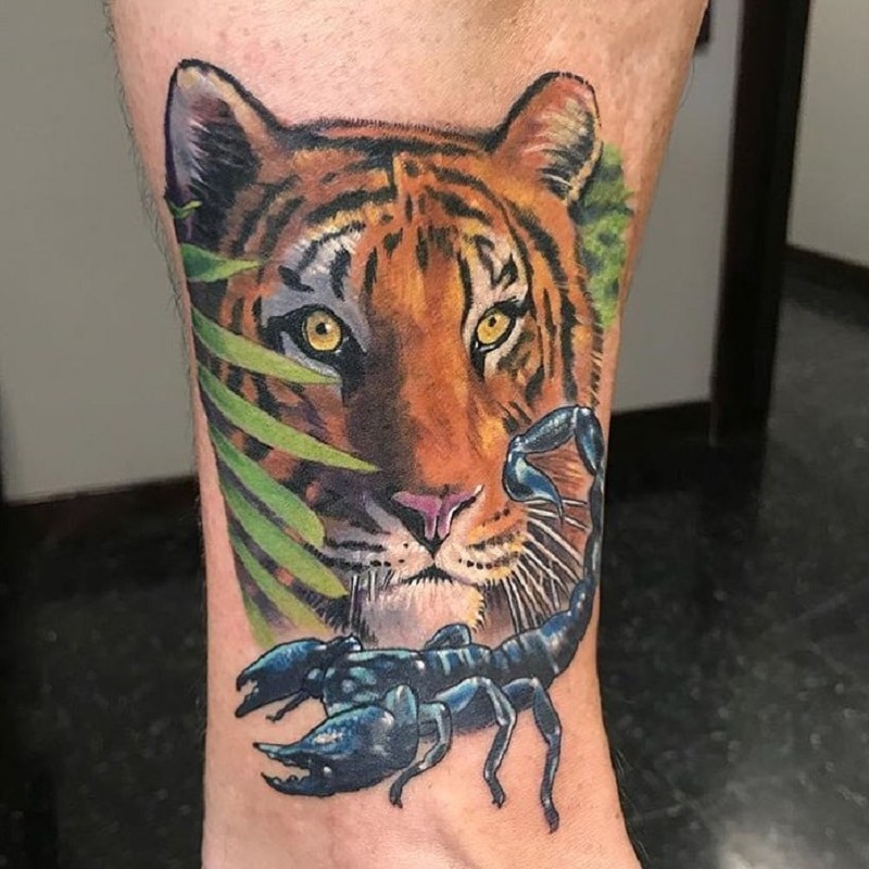 Tiger and scorpion tattoo