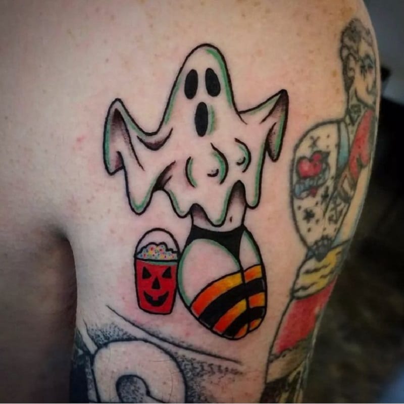 awesome ghost tattoo