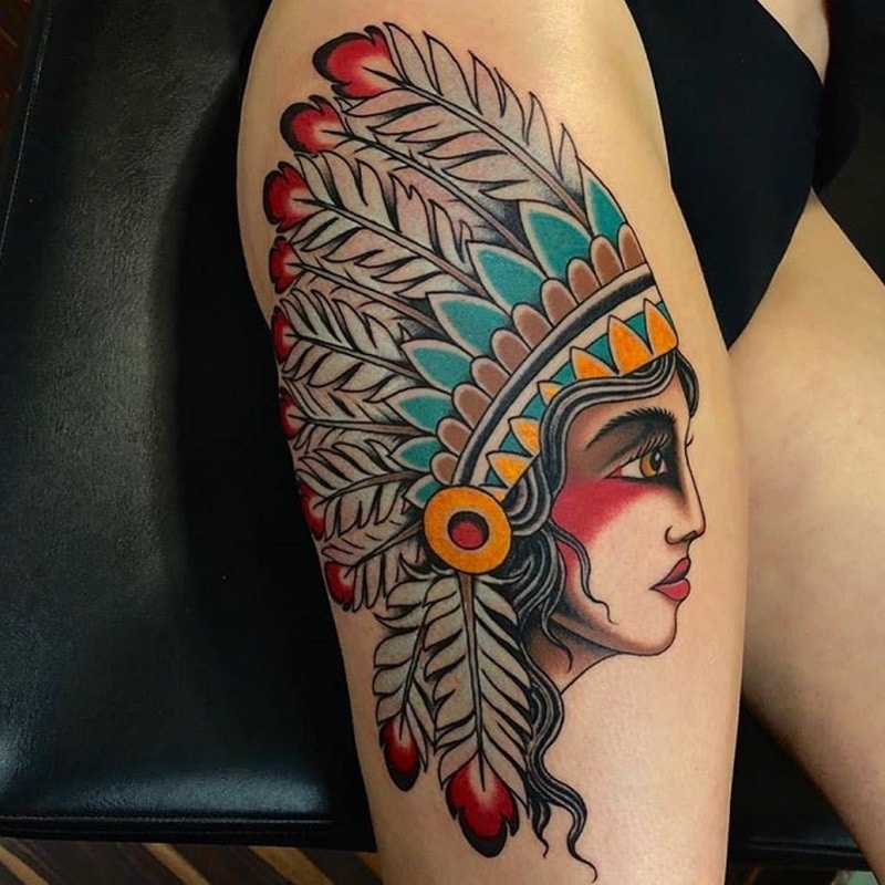 Woman tattooer