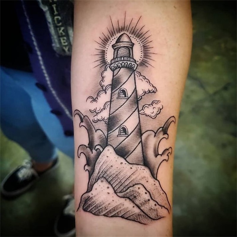 The lighthouse tattoo