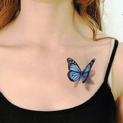 Butterfly 3D Tattoo 1
