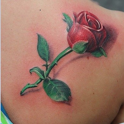 Rose 3D Tattoo 1
