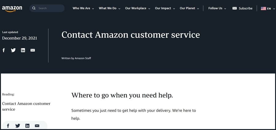 Ways to Contact Amazon