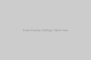 display settings table